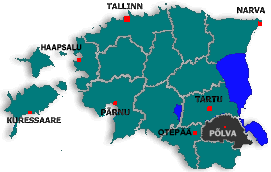 Karte von Põlvamaa